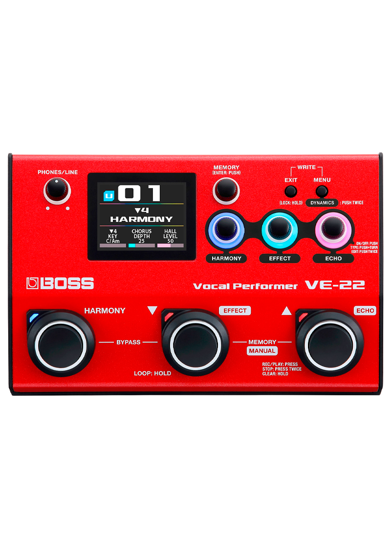 boss ve 22 vocal performer with power supply