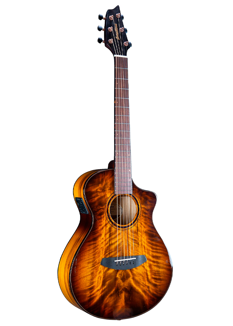 breedlove pursuit exotic all myrtlewood companion acoustic electric guitar tiger's eye