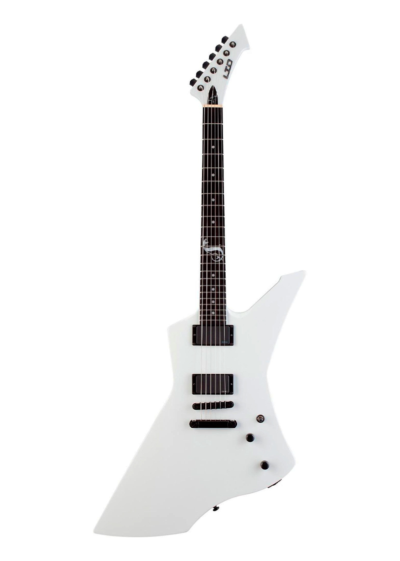 esp ltd james hetfield snakebyte electric guitar snow white