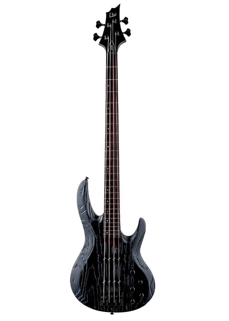esp ltd mike leon b 4 electric bass guitar black blast