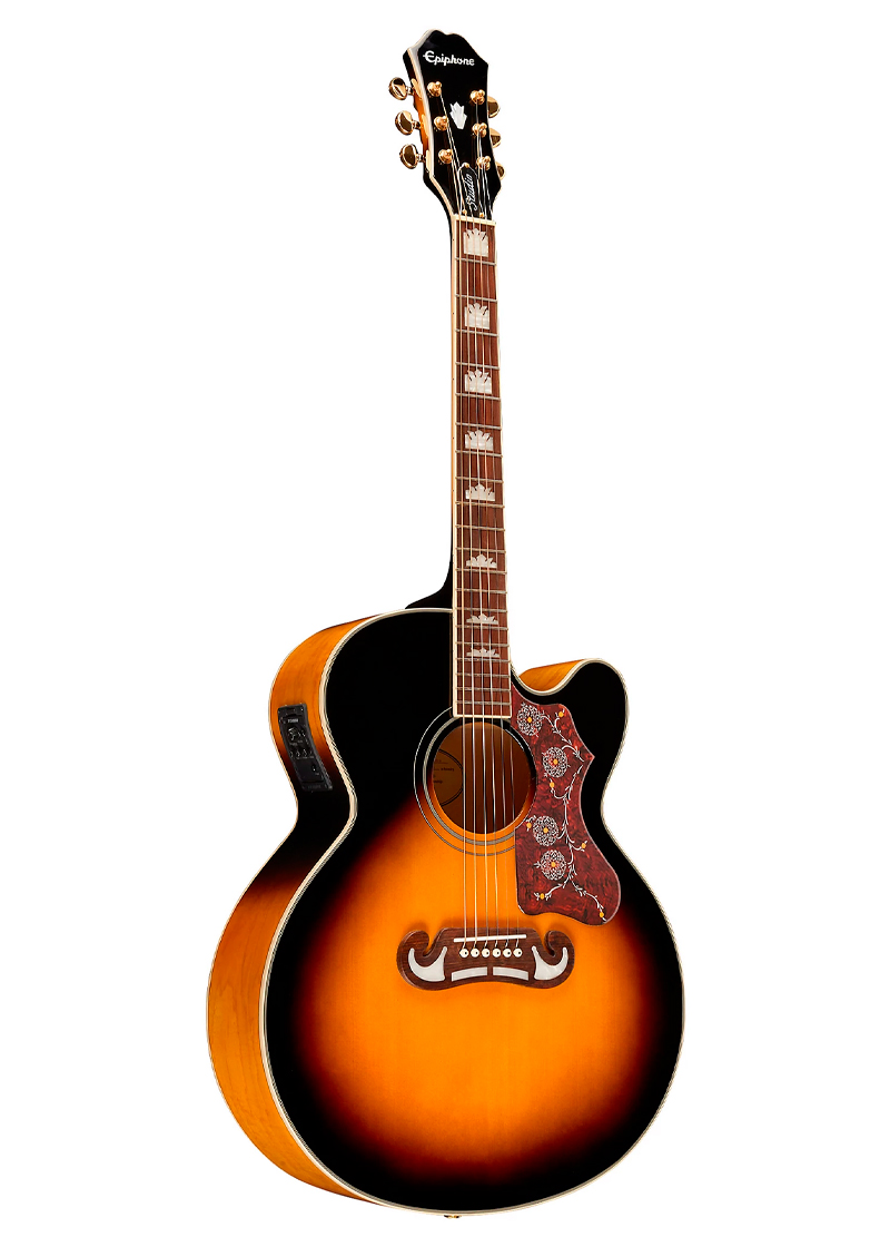 epiphone j 200 ec studio acoustic electric guitar