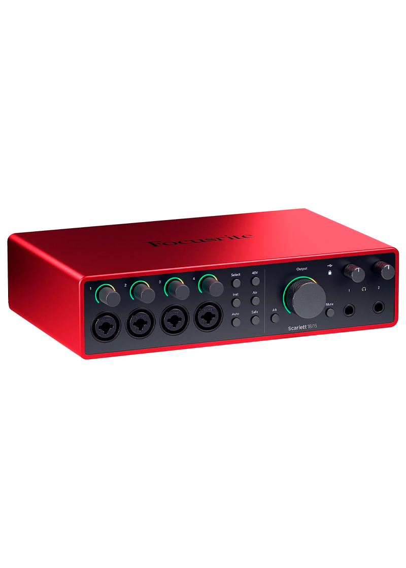 focusrite scarlett 18i16 4th gen 18x16 usb c audio interface