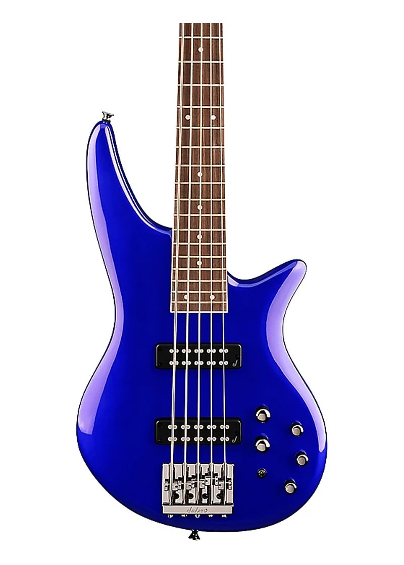 Jackson JS Series Spectra Bass JS3V 5-String 8 Bajo eléctrico Jackson Spectra Bass JS3V 5-String detalle del cuerpo Indigo Blue