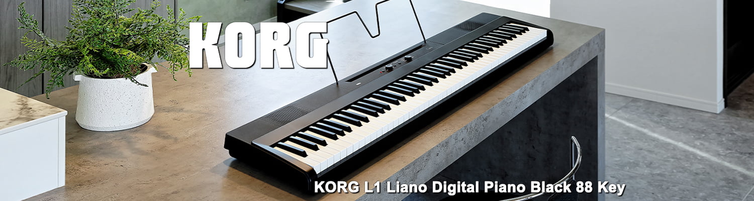 korg l1 liano digital piano black 88 key slider revolution