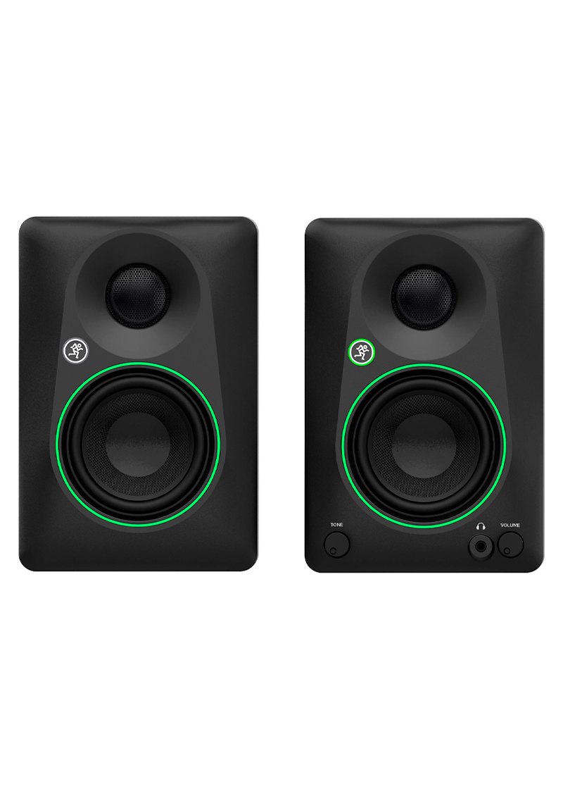 mackie cr3.5 3.5" powered studio monitors with tone control (pair)