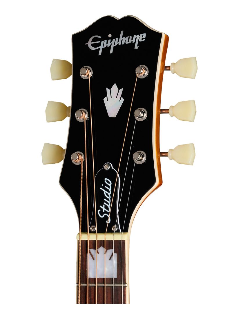 epiphone j 200 ec studio acoustic electric guitar Guitarra Epiphone J-200 EC Studio detalle del diapasón