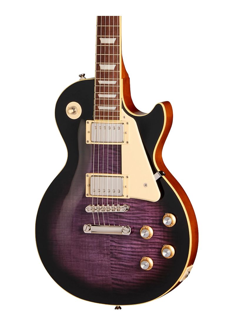 epiphone les paul standard ’60s figured electric guitar Guitarra eléctrica Epiphone Les Paul Standard ’60s Figured detalle del cuerpo Dark Purple Burst