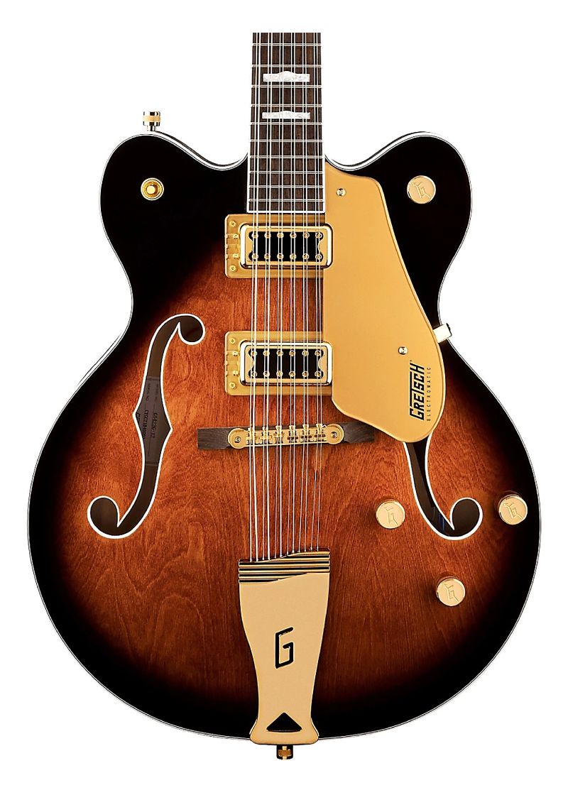 gretsch guitars g5422g 12 electromatic classic hollowbody double cut 12 string with gold hardware electric guitar Guitarra eléctrica Gretsch G5422G-12 Electromatic Hollowbody detalle del cuerpo Single Barrel Burst