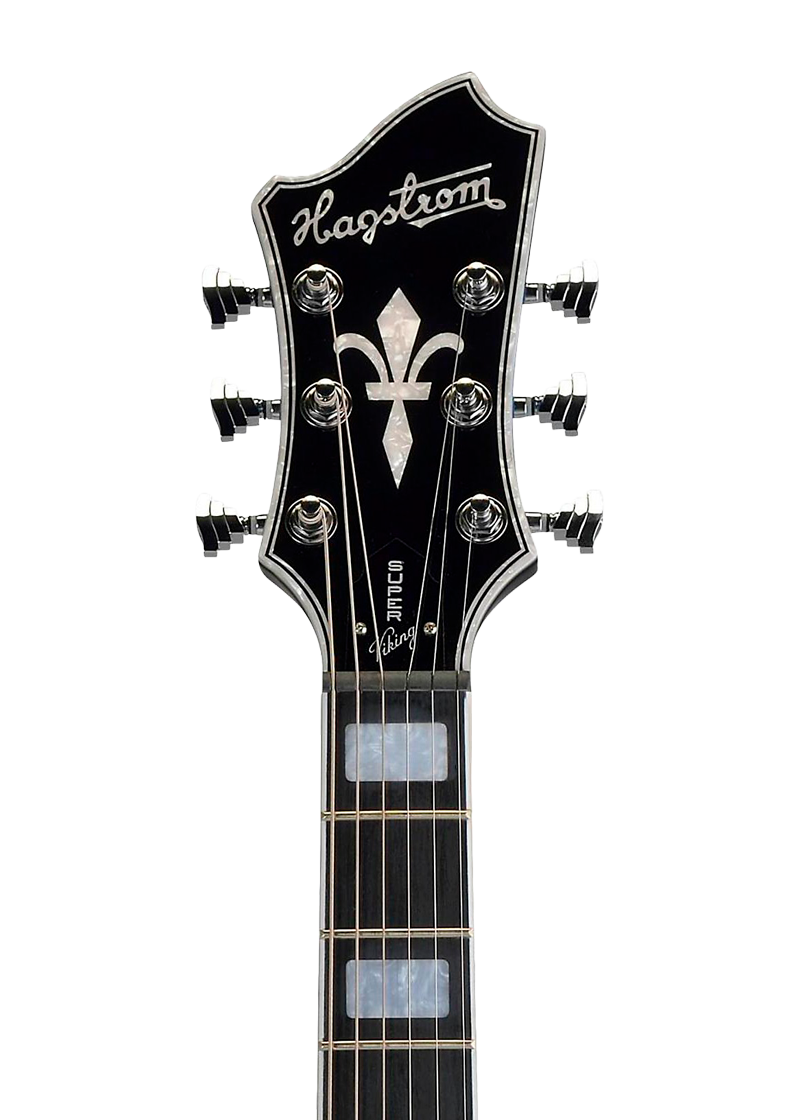 hagstrom super viking flame maple electric guitar Guitarra eléctrica Hagstrom Super Viking detalle del diapason