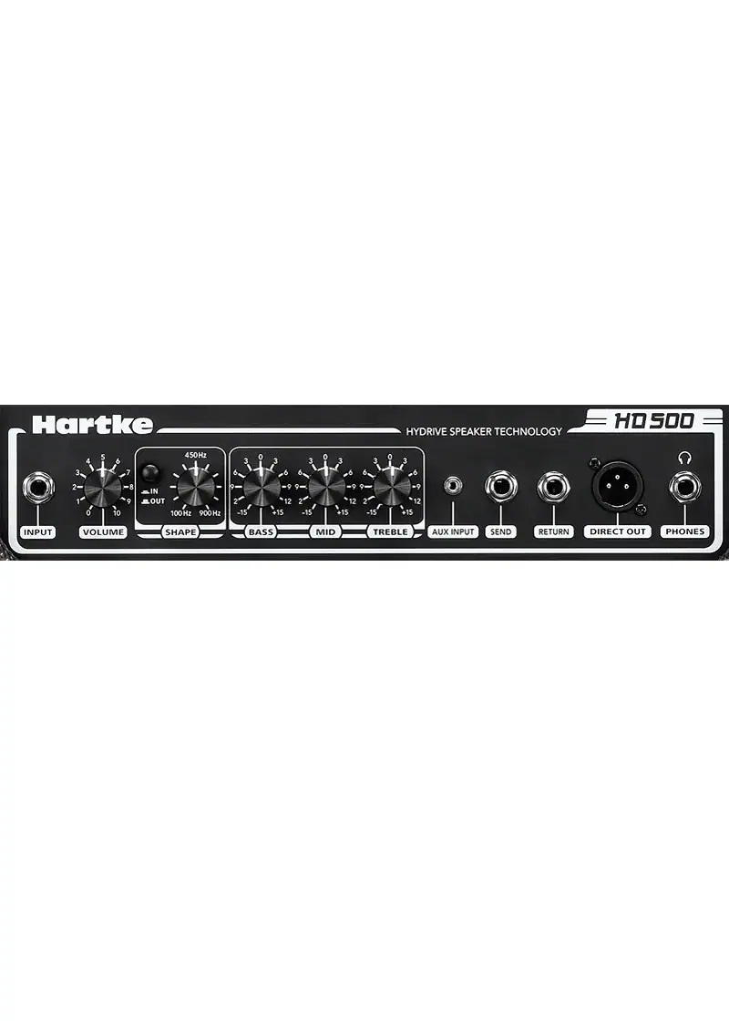 hartke hd500 500w bass combo amp Combo de bajo Hartke HD500 detalle del panel de controles