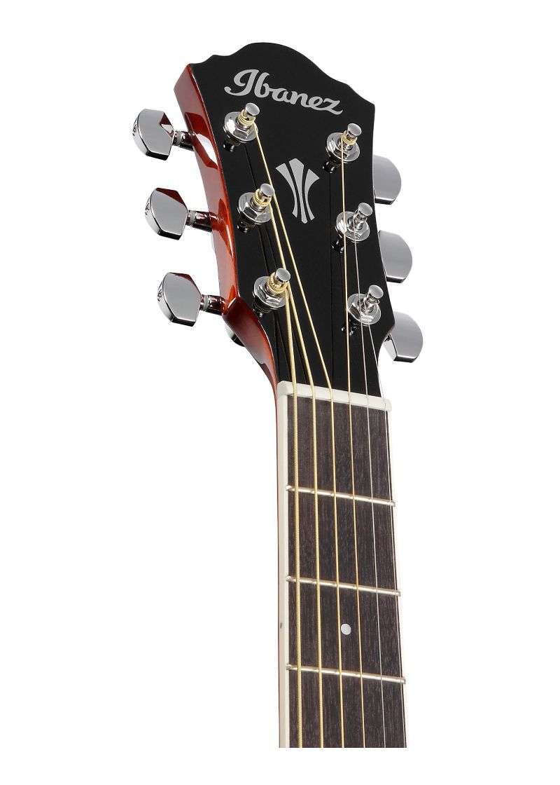 ibanez aeg7mh grand concert acoustic electric guitar violin sunburst Guitarra electroacústica Ibanez AEG7MH detalle del diapasón Purpleheart