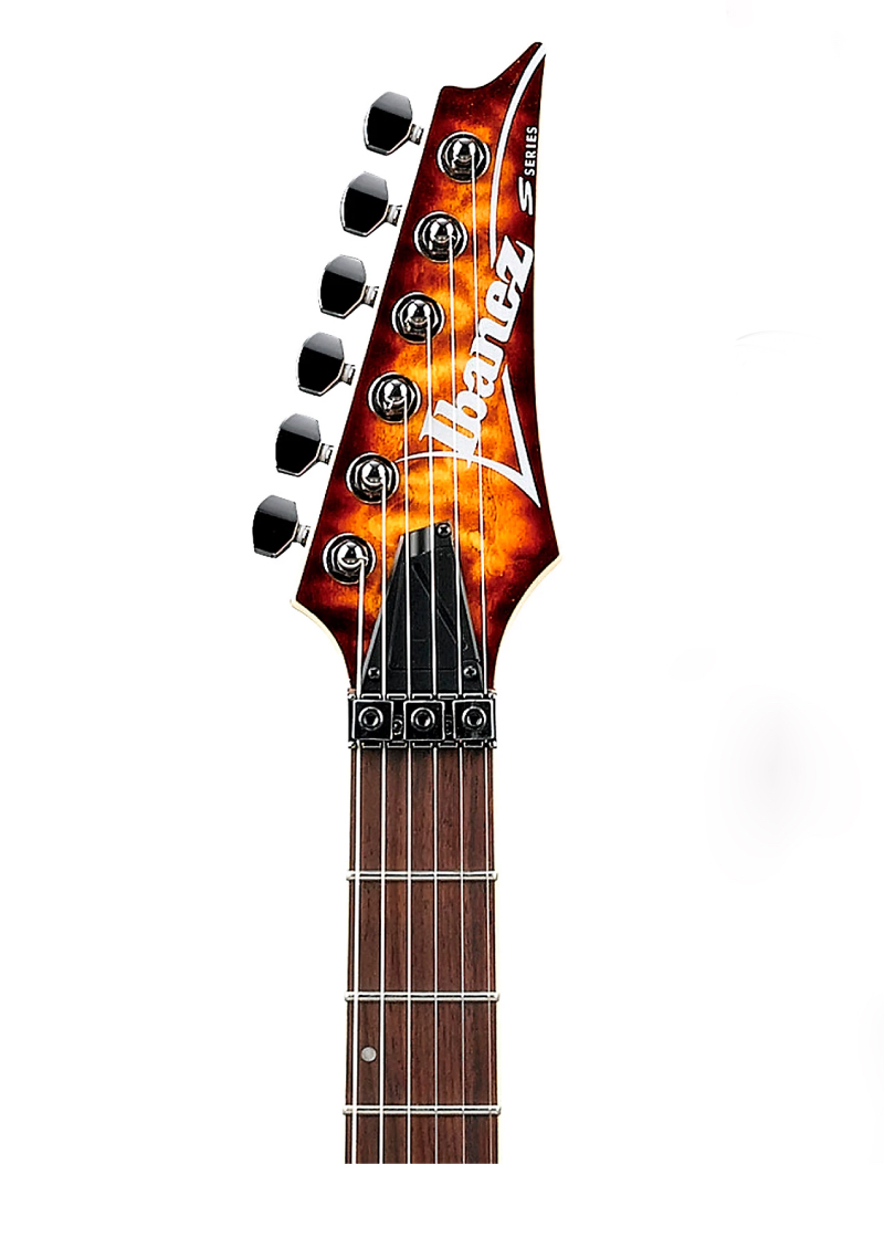 ibanez s series s670qm electric guitar Guitarra eléctrica Ibanez S670QM detalle del diapasón