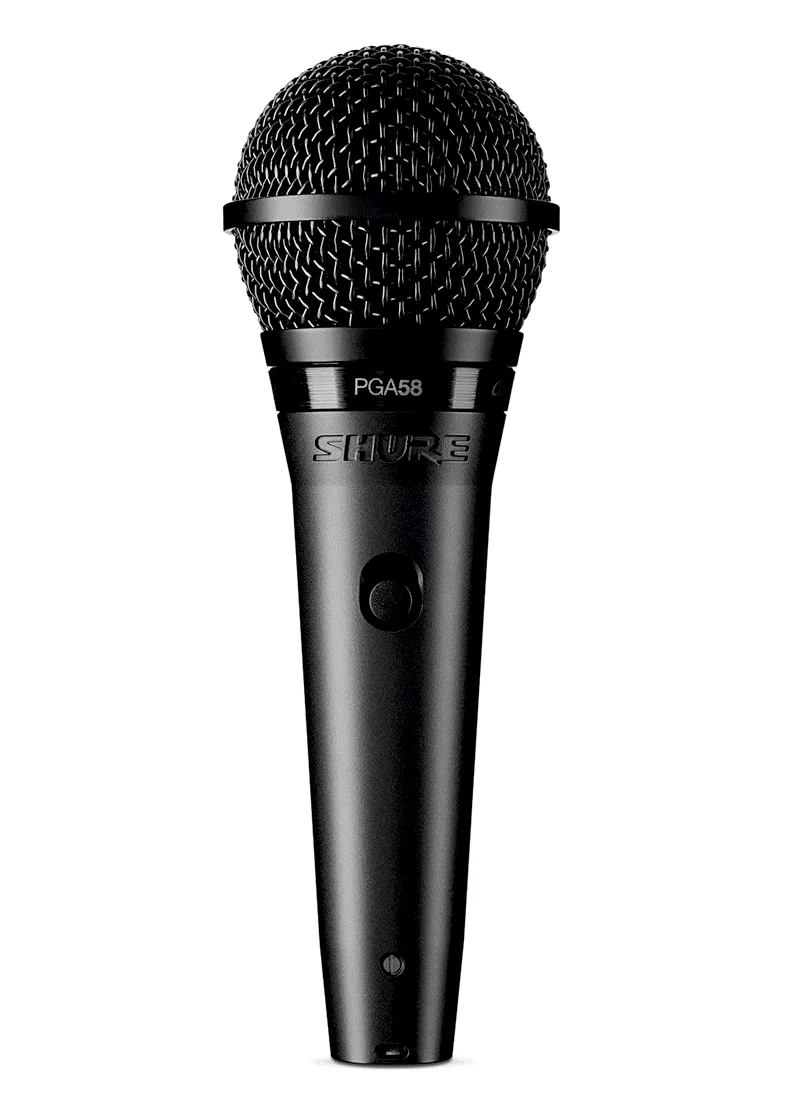 Micrófono dinámico Shure PGA58 vista frontal