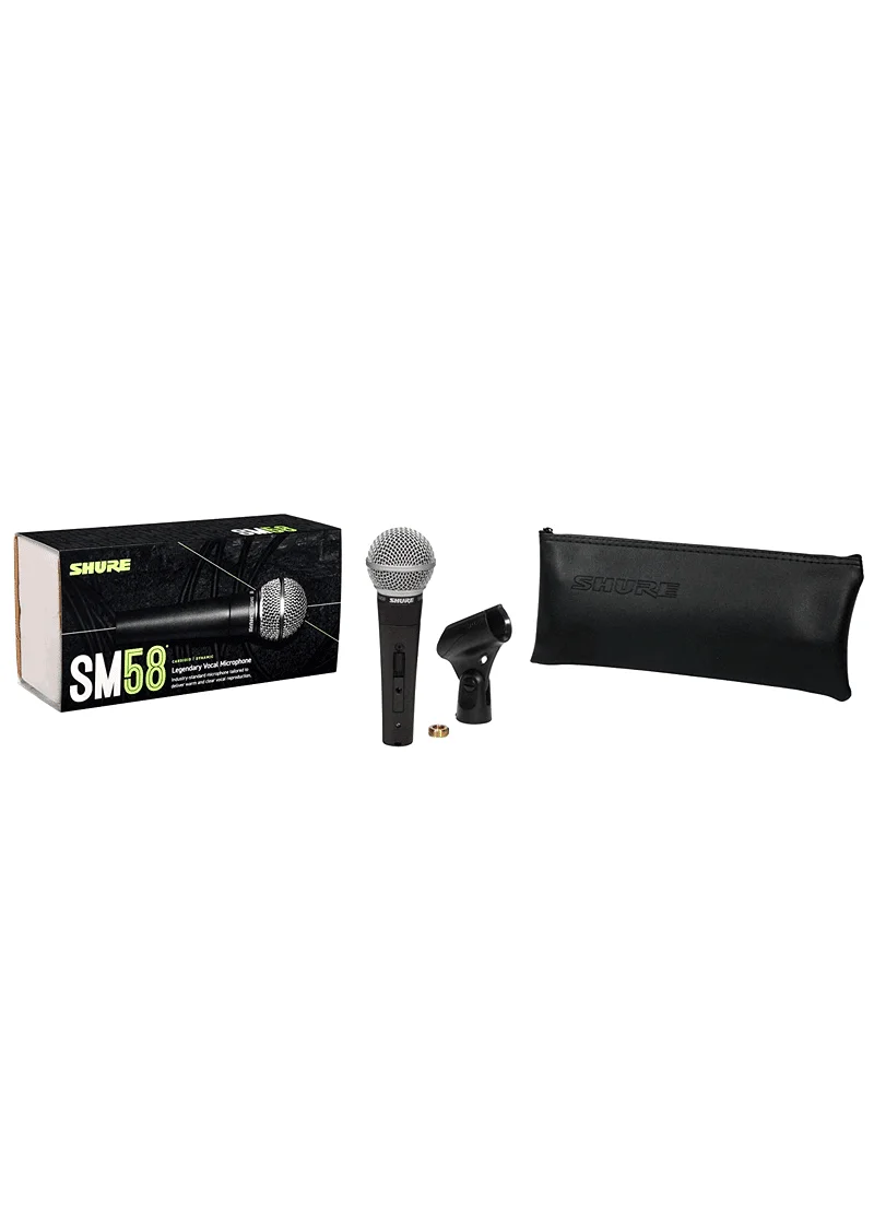 shure sm58s micrófono dinámico de voz Micrófono Shure SM58 con accesorios y funda negra