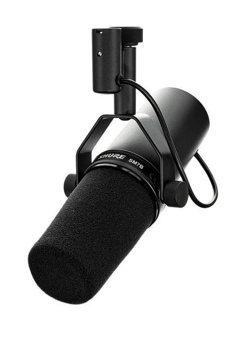 Micrófono dinámico Shure SM7B con soporte de montaje
