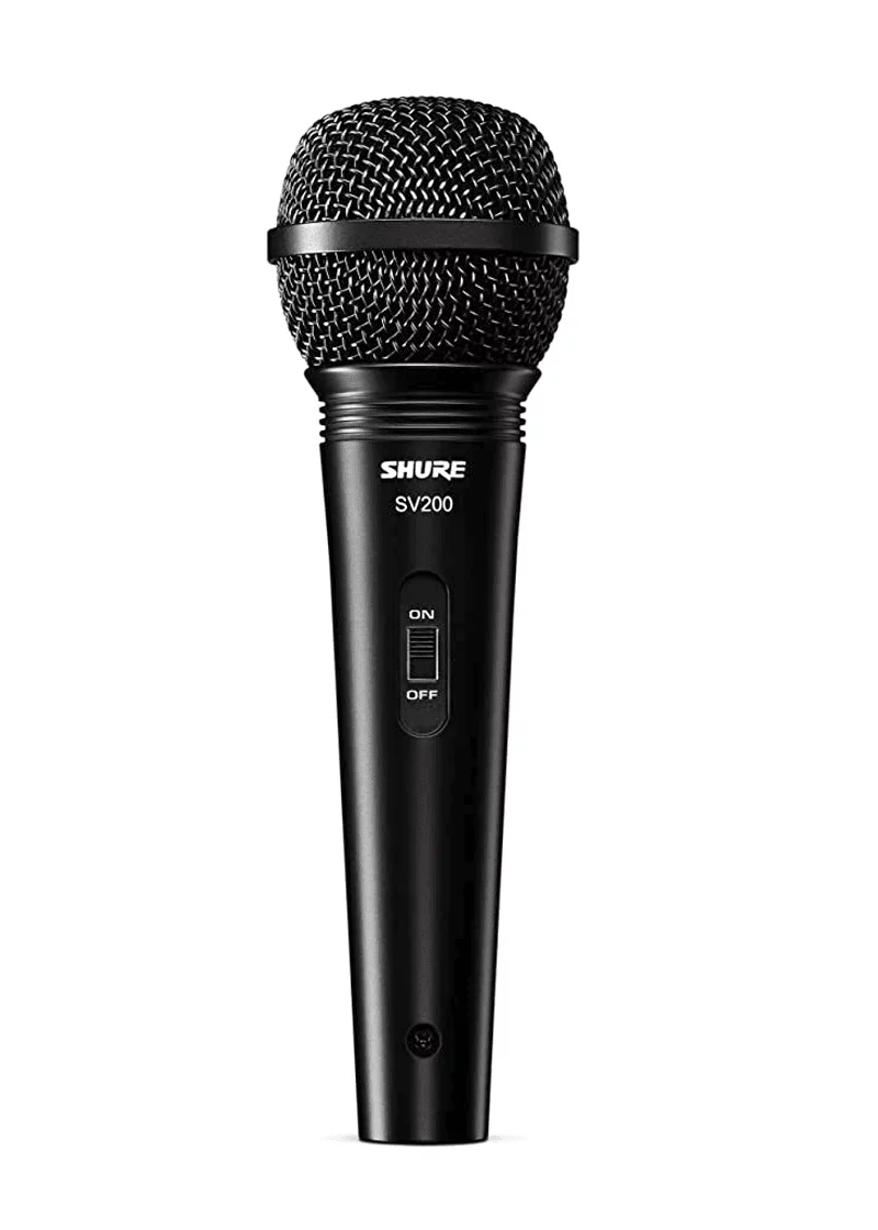 Micrófono dinámico Shure SV200 vista frontal