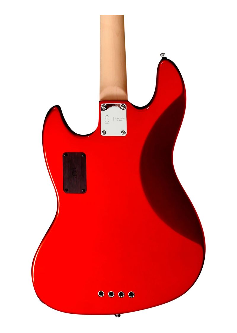 sire marcus miller v7 swamp ash 4 string bass bright metallic red (2 gen) Bajo eléctrico Sire Marcus Miller V7 Swamp Ash vista posterior