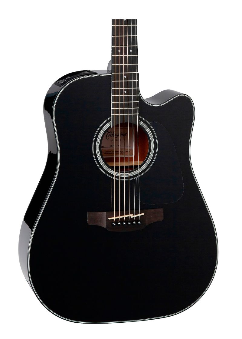 takamine g series gd30ce dreadnought cutaway acoustic electric guitar Guitarra electroacústica Takamine GD30CE detalle del cuerpo Gloss Black