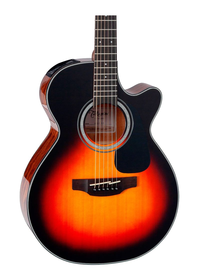 takamine g series gf30ce cutaway acoustic electric guitar Guiytarra electroacustica Takamine GF30CE detalle del cuerpo Sunburts