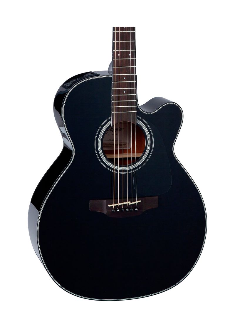 takamine g series gn30ce nex cutaway acoustic electric guitar Guitarra electroacústica Takamine GN30CE detalle del cuerpo NEX Cutaway Gloss Black