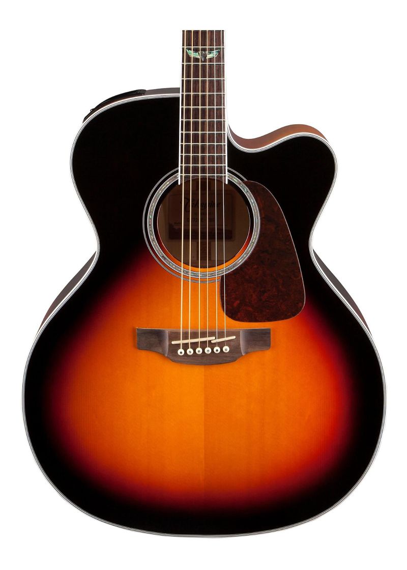 takamine gj72ce g series jumbo cutaway acoustic electric guitar Guitarra electroacústica Takamine GJ72CE detalle del cuerpo Sunburst