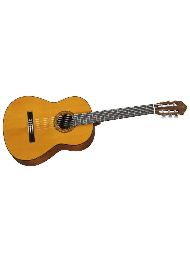 yamaha cg102 classical guitar spruce top natural Guitarra clásica Yamaha CG102 vista lateral