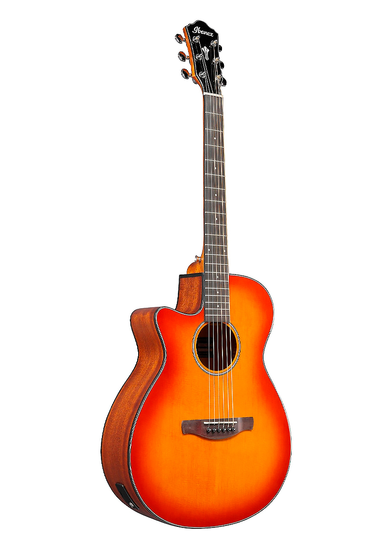 ibanez aeg18lii cutaway left handed acoustic electric guitar vintage violin sunburst