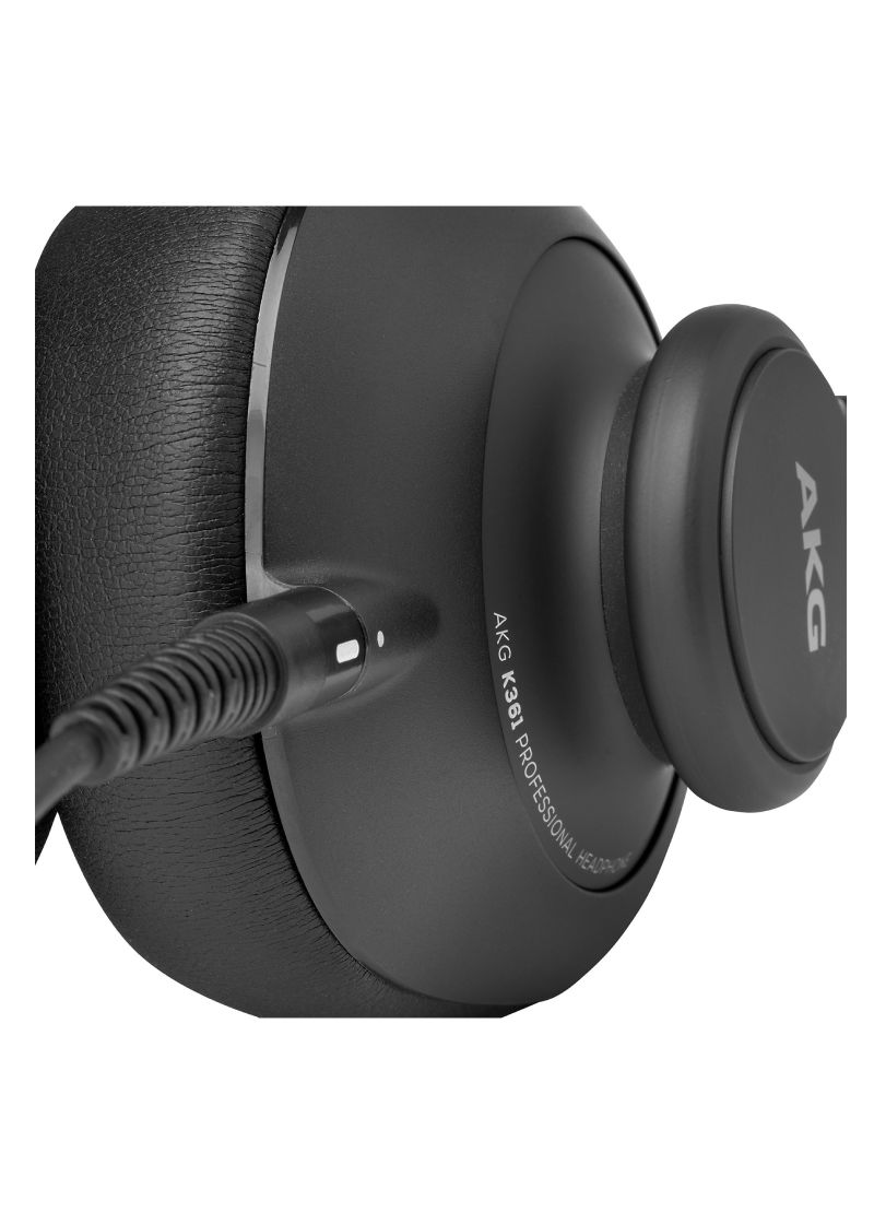 akg k361 closed back studio headphones black Audífonos de estudio AKG K361 vista lateral con cable desmontable