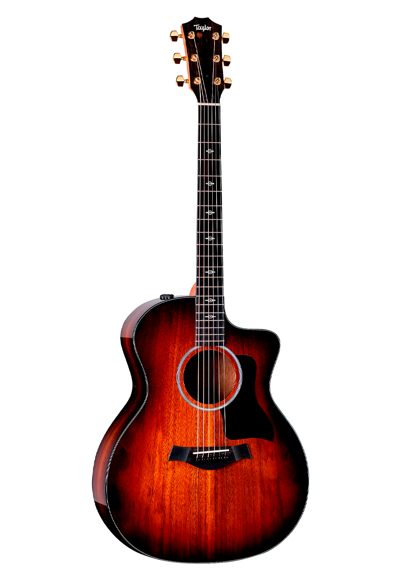 taylor 224ce k deluxe grand auditorium acoustic electric guitar shaded edge burst