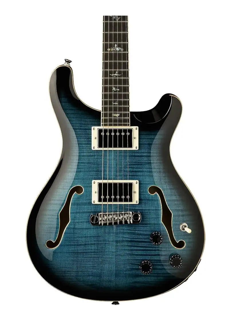 prs se hollowbody ii piezo electric guitar peacock blue Guitarra eléctrica PRS SE Hollowbody II Piezo detalle del cuerpo