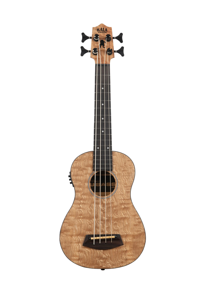 kala ubass quilted ash acoustic electric fretted