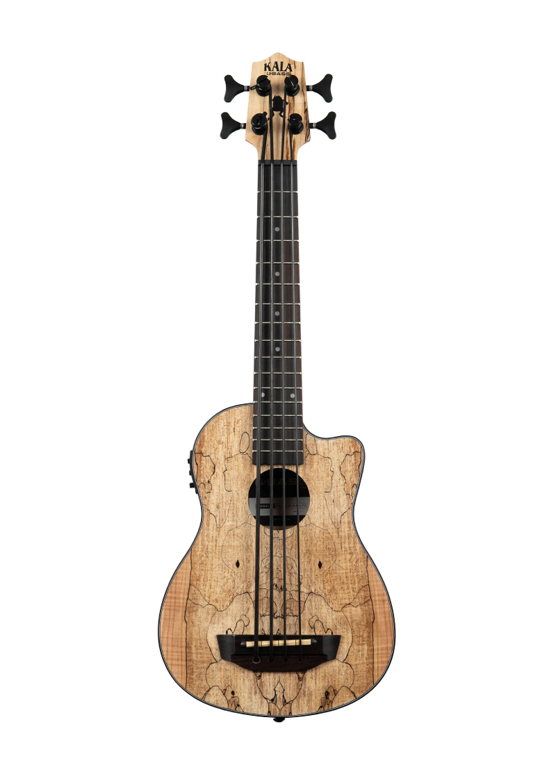 kala spalted maple acoustic electric u bass