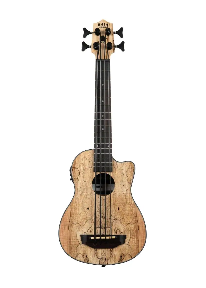 Bajo electroacústico Kala Spalted Maple U-BASS vista frontal
