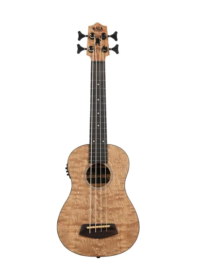 Bajo electroacústico Kala Quilted Ash U-BASS vista frontal