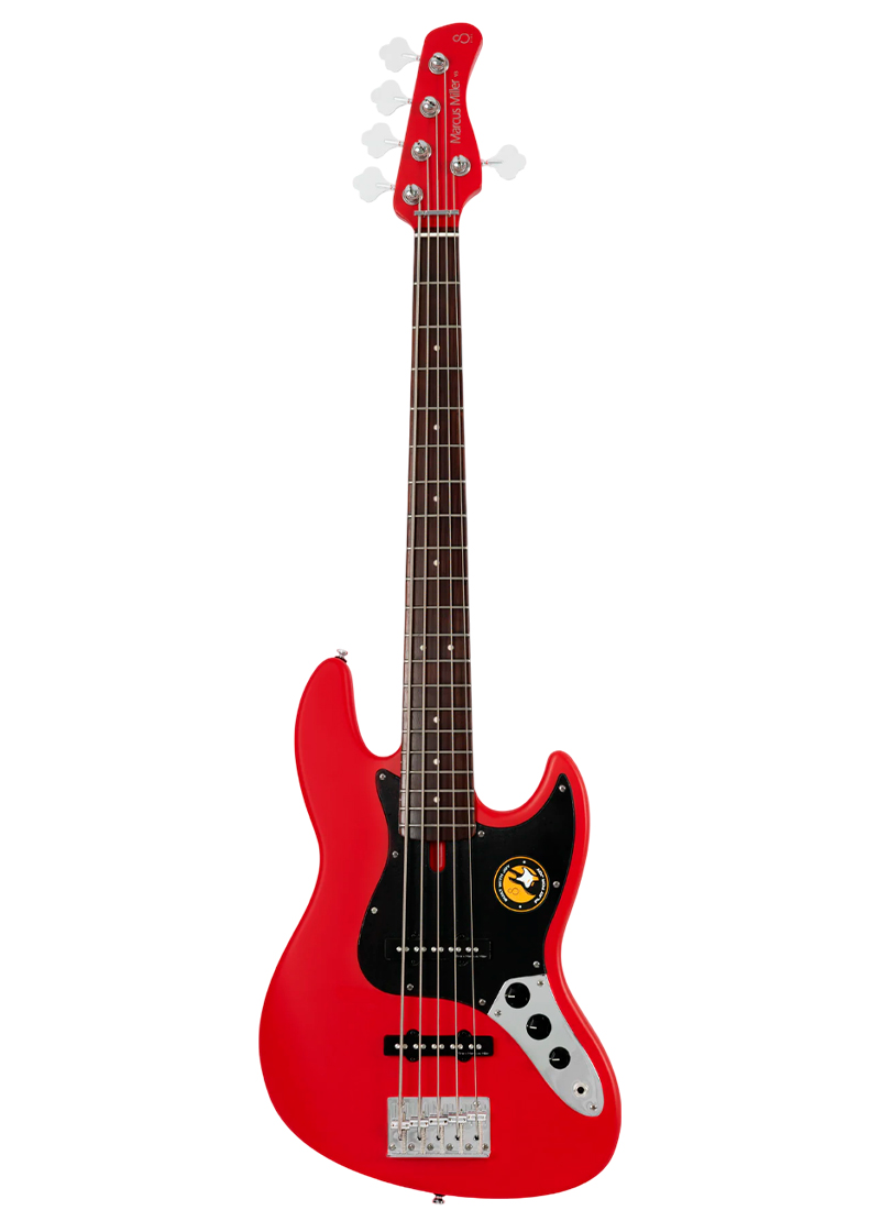 sire marcus miller v3p 5 5 string electric bass red satin