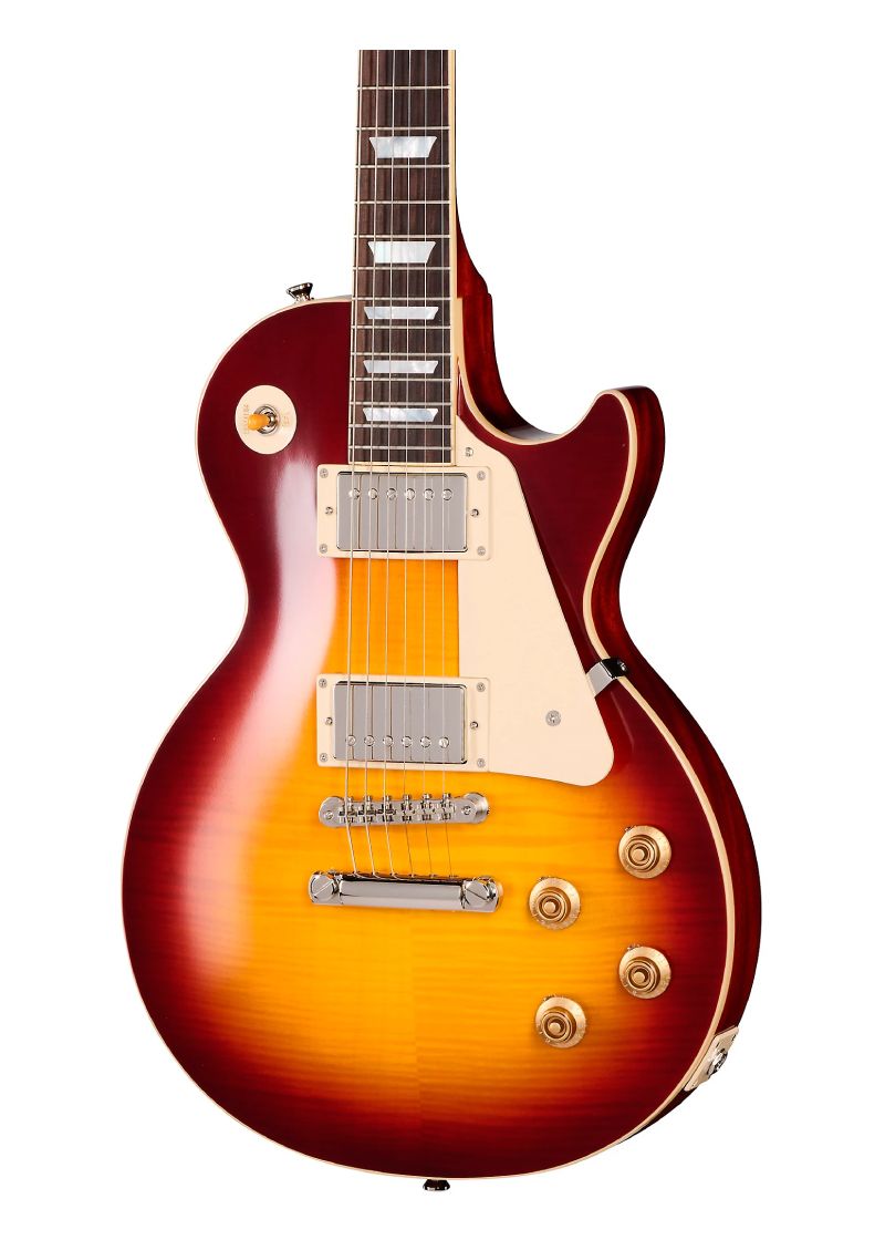 epiphone inspired by gibson custom 1959 les paul standard reissue electric guitar Guitarra eléctrica Epiphone Les Paul Standard 60s detalle del cuerpo Deep Cherry Sunburst