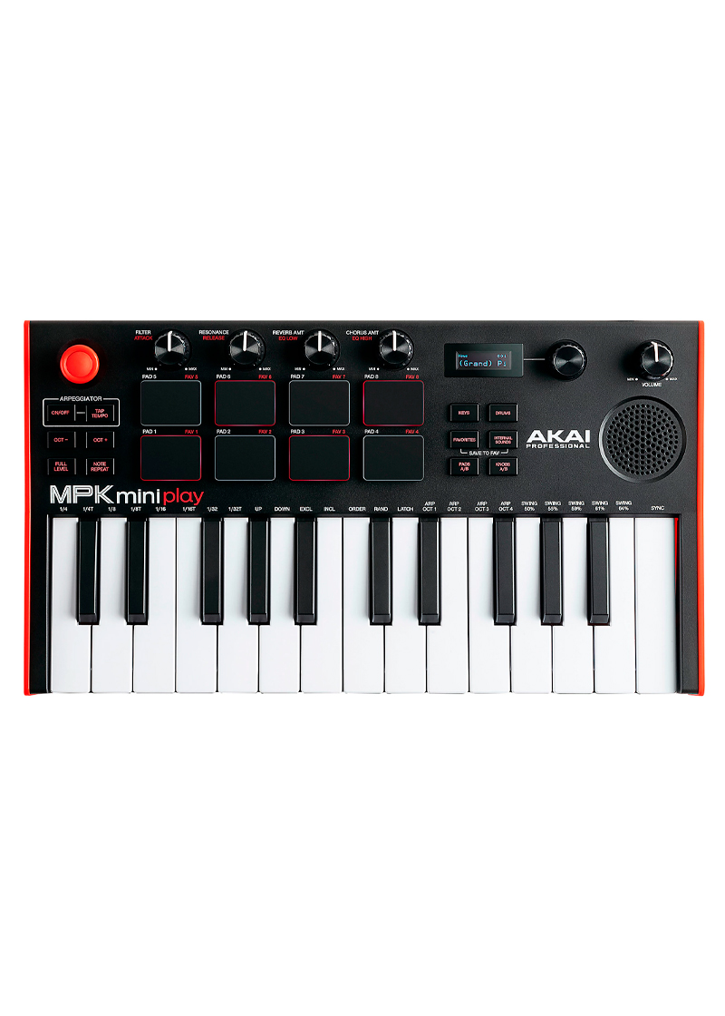 akai professional mpk mini play mk3 mini controller keyboard with built in speaker