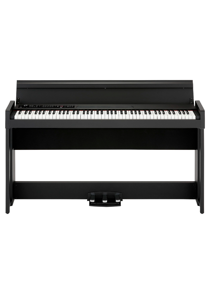 korg c1 air digital piano with rh3 action, bluetooth audio receiver black 88 key