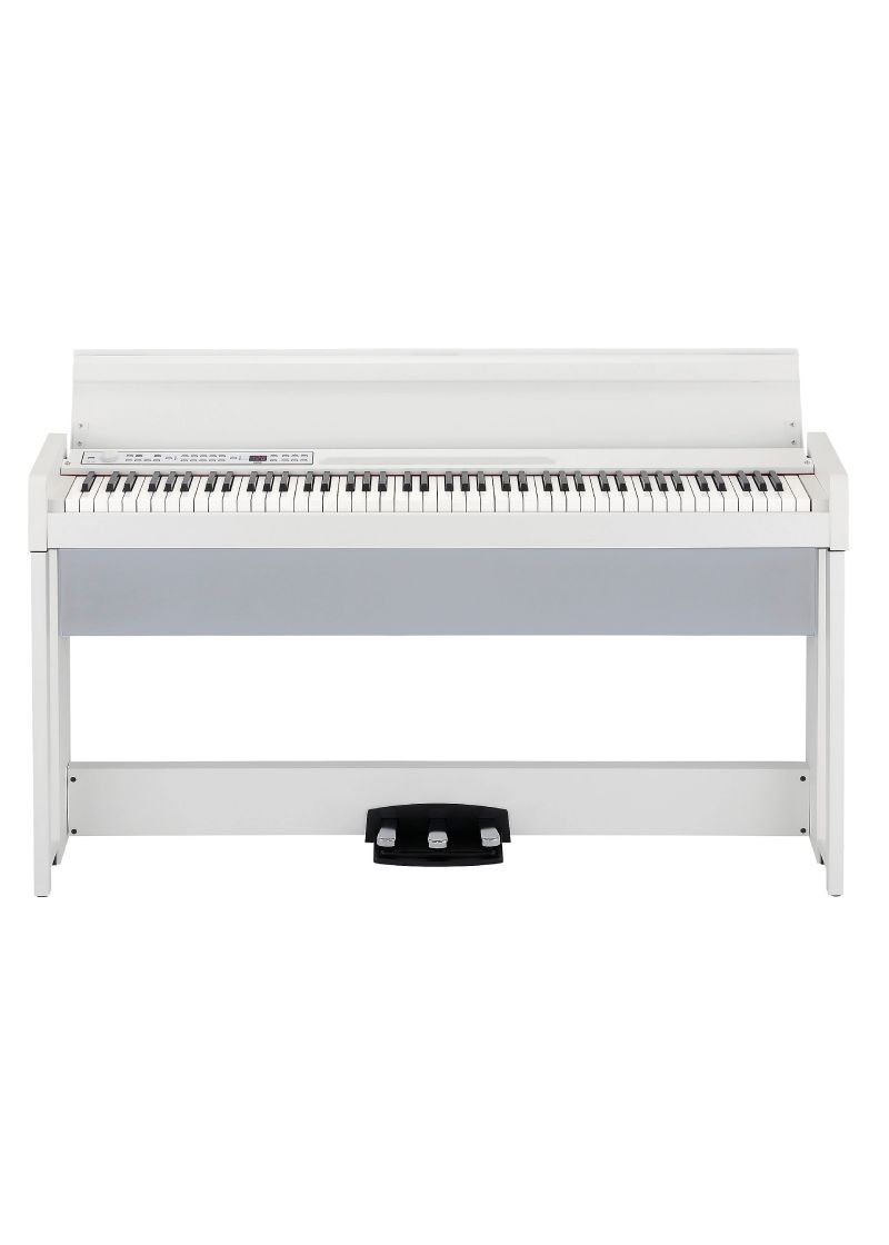 korg c1 air digital piano with rh3 action, bluetooth audio receiver 88 key Piano digital Korg C1 Air vista frontal White