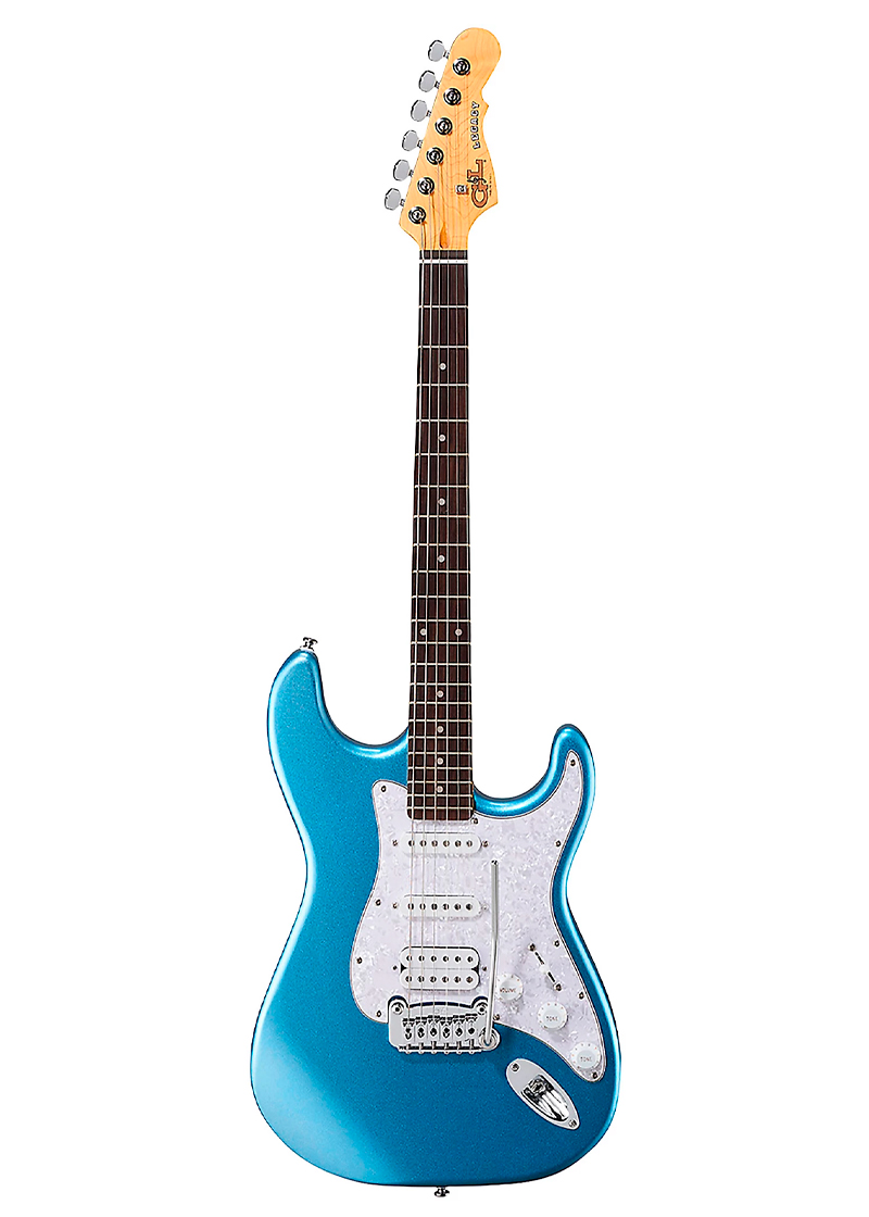 g&l tribute legacy hss electric guitar lake placid blue