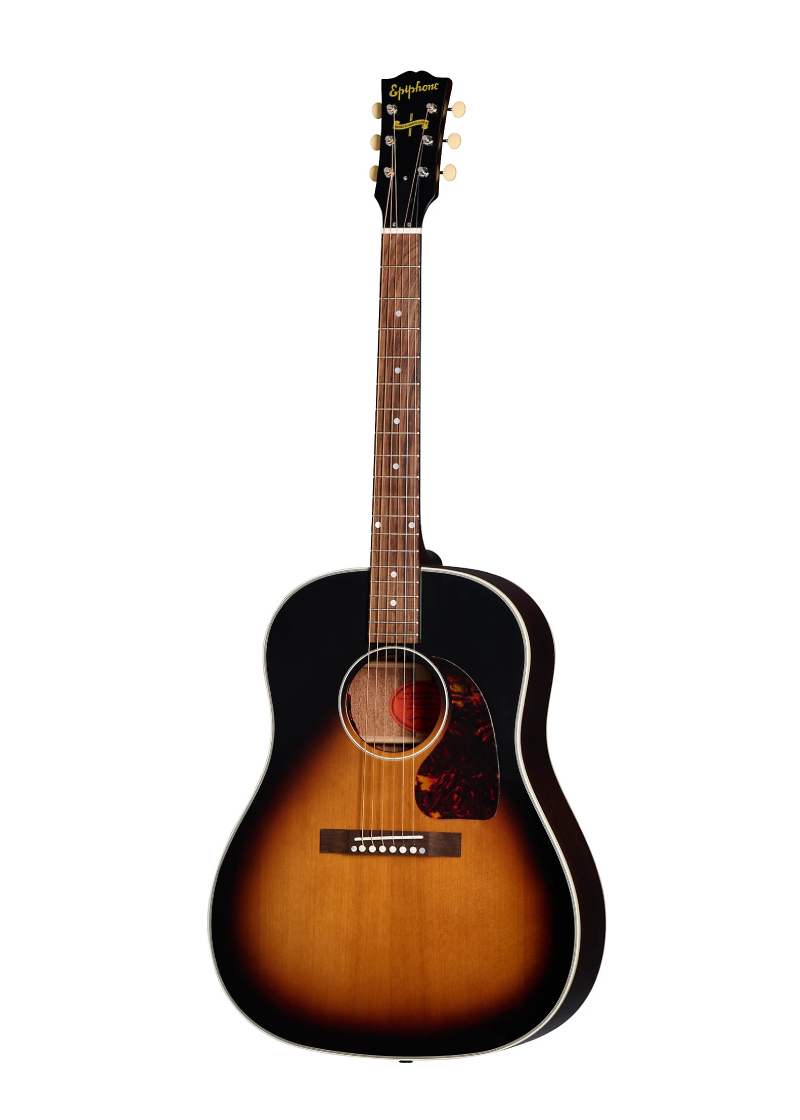 epiphone inspired by gibson custom 1942 banner j 45 acoustic electric guitar vintage burst