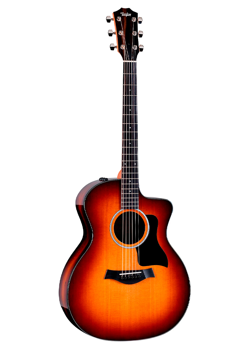 taylor 214ce k plus grand auditorium acoustic electric guitar shaded edge burst
