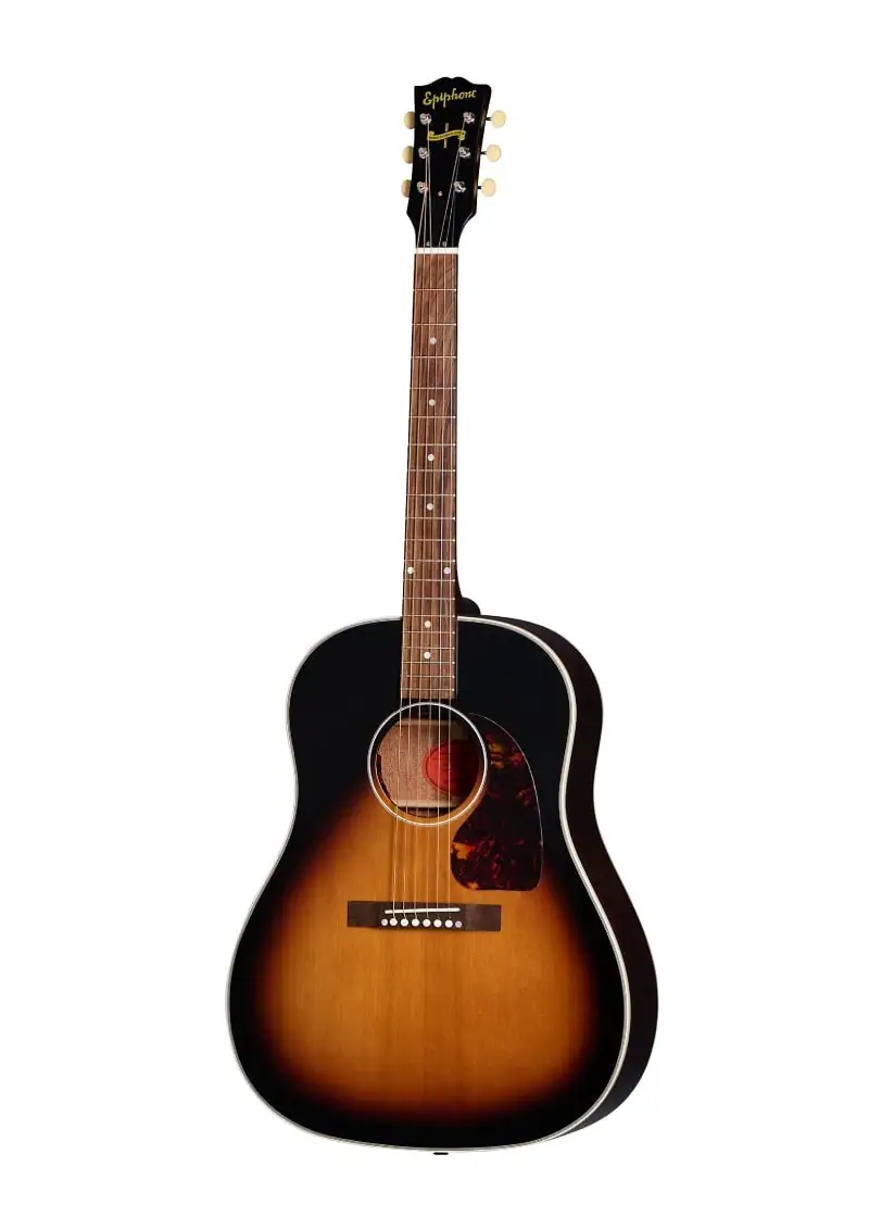 Guitarra electroacústica Epiphone Inspired by Gibson Custom 1942 Banner J-45 vista frontal