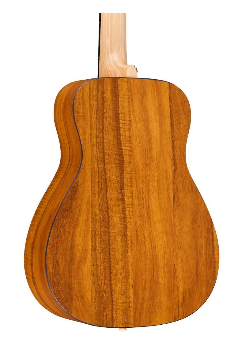 martin x series lx koa little martin left handed acoustic guitar natural Guitarra acústica Martin LX Koa Little Martin Left-Handed vista posterior.