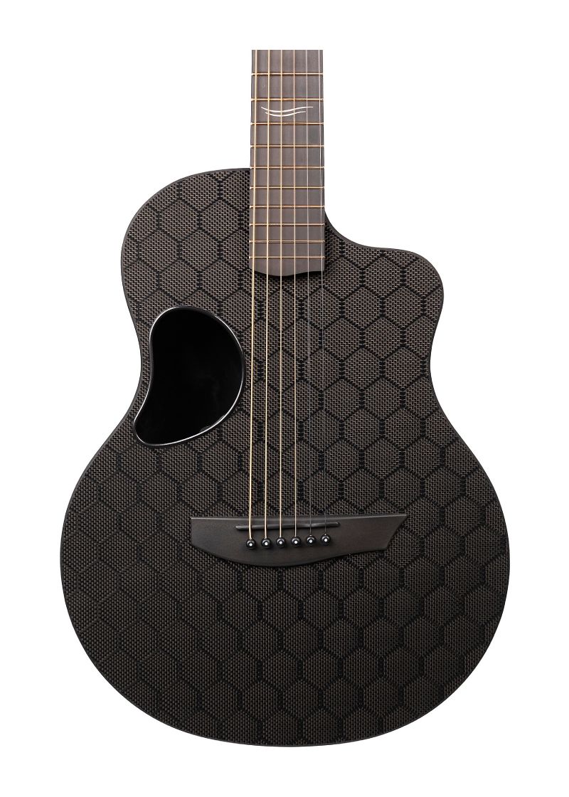 mcpherson carbon series touring with gold hardware acoustic electric guitar Guitarra electroacústica McPherson Carbon Series Touring detalle del cuerpo Honeycomb Top