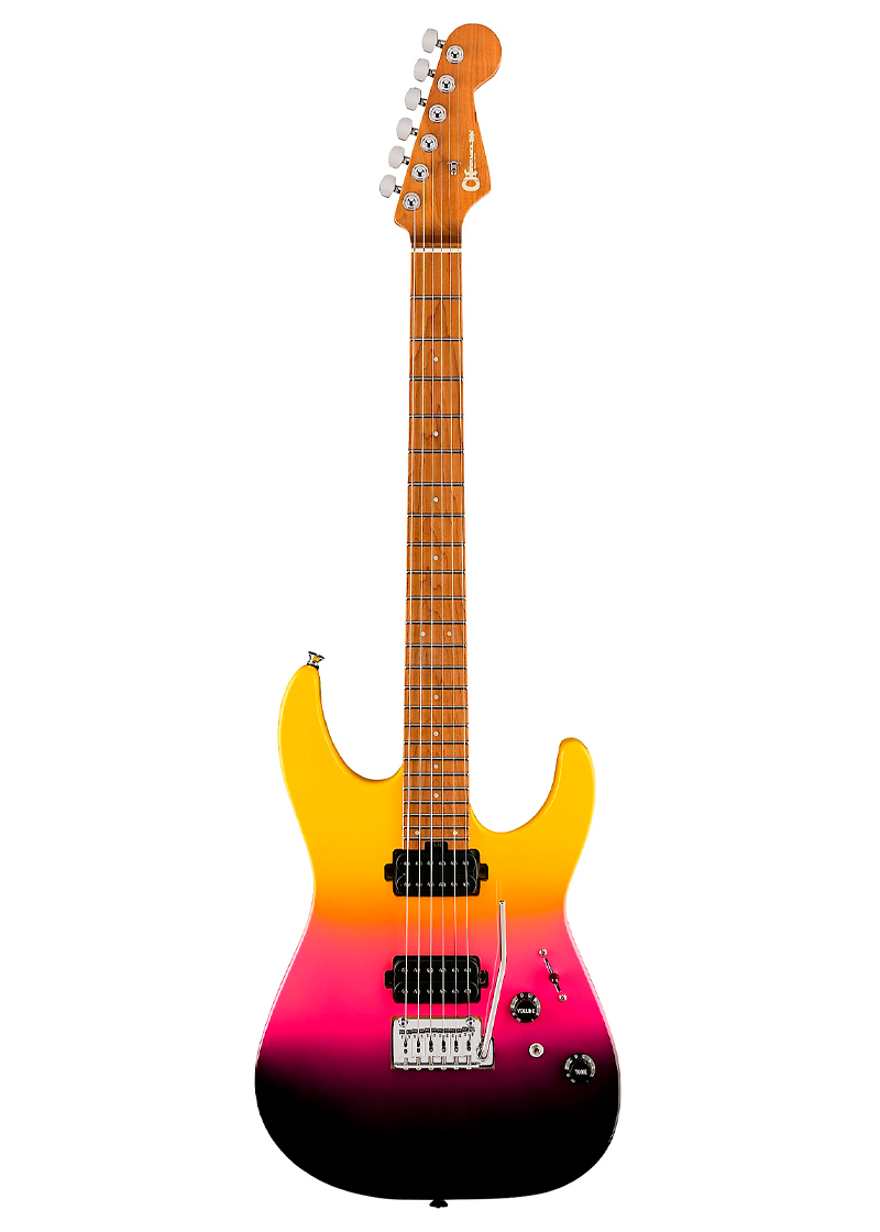 charvel pm dk24 hh 2pt electric guitar malibu sunset