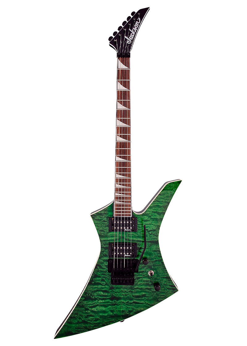 jackson x series kelly kexq electric guitar transparent green 1