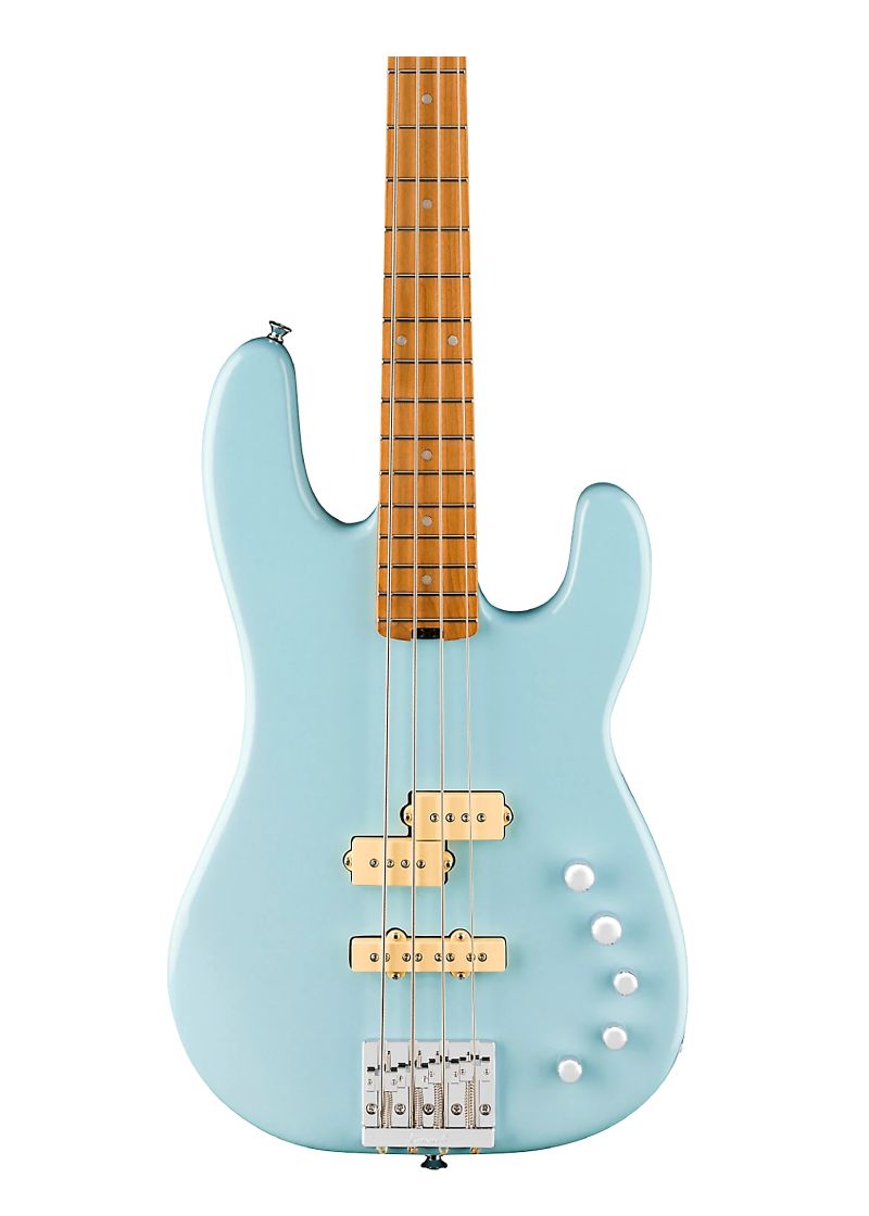 charvel pm sd pj iv bass guitar Bajo eléctrico Charvel PM SD PJ IV Bass Guitar detalle del cuerpo Sonic Blue