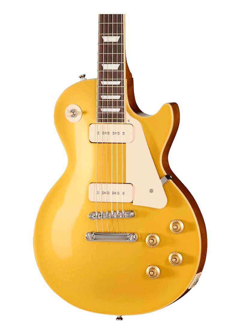 epiphone les paul standard '50s electric guitar metallic gold Guitarra eléctrica Epiphone Les Paul Standard 50s Metallic Gold detalle del cuerpo