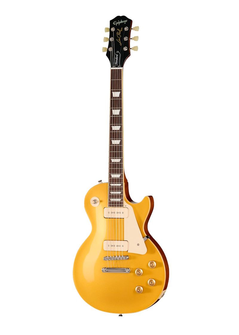 Guitarra eléctrica Epiphone Les Paul Standard 50s Metallic Gold vista frontal